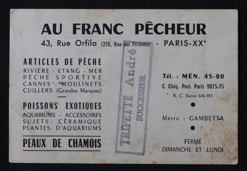 Visitenkarte franc pecheur - franc,