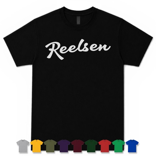 Reelsen retro script shirt - reelsen, t-shirt